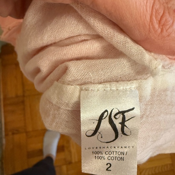 Love shack fancy: Pink Maxi Dress with Gold Accents - Picture 7 of 7